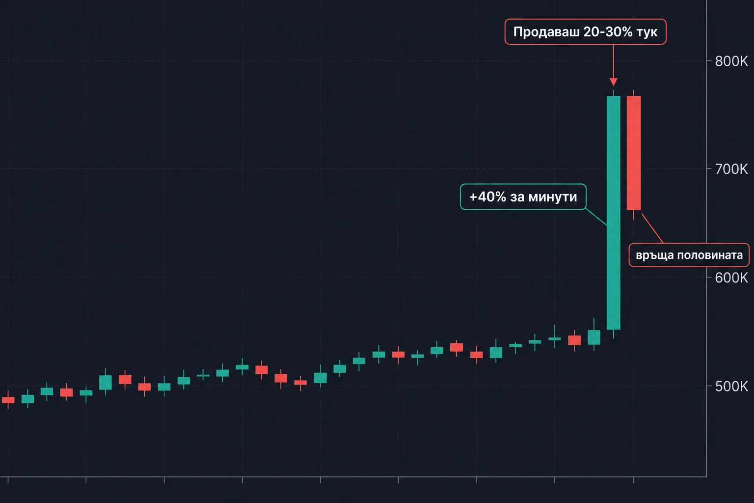 Графика: продаваш 20-30% на зелена свещ от +40%